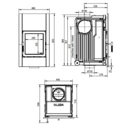 Kachelofeneinsatz Leda Brillant H2 10 KW 7 Kachelofeneinsatz Leda Brillant H2 10 KW -Angebote Morsø Store BRILLANT H2 mit Frontplatte 900x900