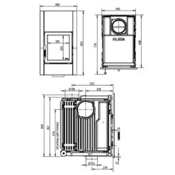 Kachelofeneinsatz Leda Brillant H4 14 KW 7 Kachelofeneinsatz Leda Brillant H4 14 KW -Angebote Morsø Store BRILLANT H4 mit Frontplatte 900x900