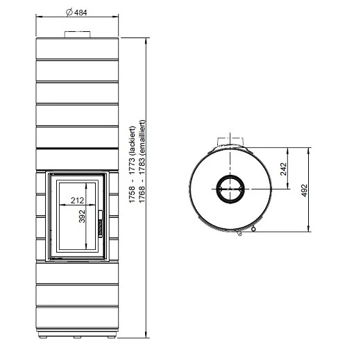 Kaminofen Leda Colona 1,7 KW Speicherofen 2 Kaminofen Leda Colona 1,7 KW Speicherofen – Bild 2