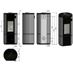 Kaminofen Cera Design Conte Mini 5 KW Speicherofen RLU -Angebote Morsø Store CONTE mini 900x900