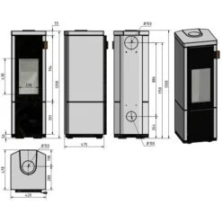 Kaminofen Cera Design Conte Mini Gerade 5 KW Speicherofen -Angebote Morsø Store Conte mini gerade 900x900