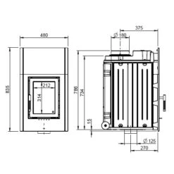 Kachelofeneinsatz Leda Diamant H20 10 KW 6 Kachelofeneinsatz Leda Diamant H20 10 KW -Angebote Morsø Store DIAMANT H20 etchn 900x900