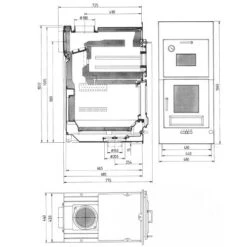 Kachelofeneinsatz Leda Gourmet H71 10 KW 5 Kachelofeneinsatz Leda Gourmet H71 10 KW -Angebote Morsø Store Heizeinsatz LEDA Gourmet H71 10kW techn 900x900