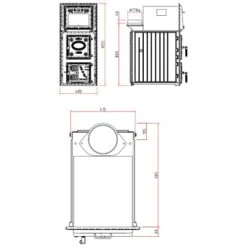 Kachelofeneinsatz Olsberg JU 11 Soufflé 11 KW -Angebote Morsø Store Heizeinsatz Olsberg JU 11 Souffle Masszeichnungen 900x900