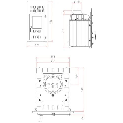 Kachelofeneinsatz Schmid SD 6 F 6/4 KW 3 Kachelofeneinsatz Schmid SD 6 F 6/4 KW – Bild 3