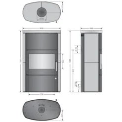 Kaminofen Justus Agero W+ 7 KW Speicherofen 8 Kaminofen Justus Agero W+ 7 KW Speicherofen -Angebote Morsø Store JUSTUS Kaminofen Agero W zeichnung 900x900
