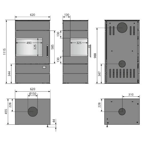 Kaminofen Justus Voga (W+) 7 KW 3 Kaminofen Justus Voga (W+) 7 KW – Bild 3
