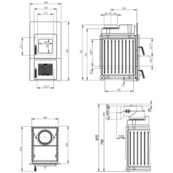 Kachelofeneinsatz Leda Rubin K18 7/8 KW 11 Kachelofeneinsatz Leda Rubin K18 7/8 KW -Angebote Morsø Store Kachelofeneinsatz Leda Rubin K18 skitze 900x900