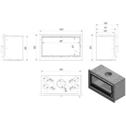 Kaminkassette Fram K/95 | 8 KW -Angebote Morsø Store Kaminkassette Fram K 95 skitze 900x900