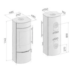 Kaminofen Drooff Andalo 3 M 6 KW -Angebote Morsø Store Kaminofen Drooff Andalo 3 M Stahl zeichnung 900x900