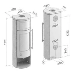 Kaminofen Drooff Aprica 2 Cook 8 KW -Angebote Morsø Store Kaminofen Drooff Aprica 2 Cook Stein zeichnung 900x900