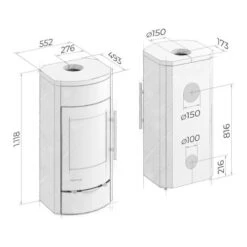 Kaminofen Drooff Arola Edition 8 KW -Angebote Morsø Store Kaminofen Drooff Arola Edition zeichnung 900x900