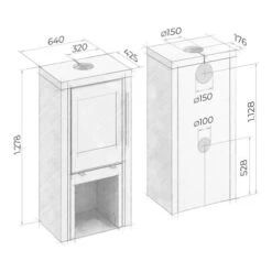 Kaminofen Drooff Imola SP 8 KW -Angebote Morsø Store Kaminofen Drooff Imola SP zeichnung 900x900