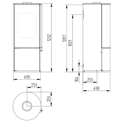 Kaminofen Jydepejsen Omega Basic 7 KW 3 Kaminofen Jydepejsen Omega Basic 7 KW – Bild 3