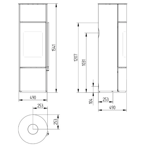 Kaminofen Jydepejsen Omega Core 7 KW 2 Kaminofen Jydepejsen Omega Core 7 KW – Bild 2