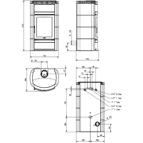 Kaminofen La Nordica Norma S Idro DSA 19,5 KW Wasserführend 6 Kaminofen La Nordica Norma S Idro DSA 19,5 KW Wasserführend – Bild 6
