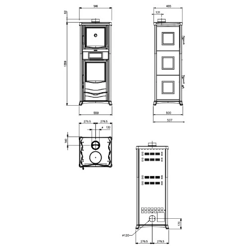 Kaminofen La Nordica Rossella Plus Forno Evo 9,1 KW Mit Backfach 4 Kaminofen La Nordica Rossella Plus Forno Evo 9,1 KW Mit Backfach – Bild 4
