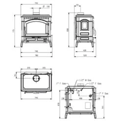 Kaminofen La Nordica TermoIsotta D.S.A. 15 KW Wasserführend -Angebote Morsø Store Kaminofen La Nordica TermoIsotta D S A tech 900x900