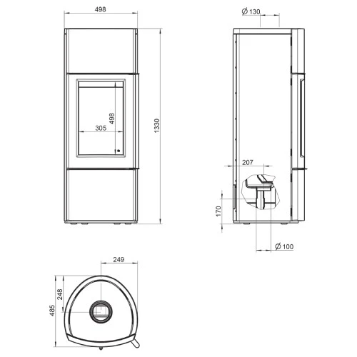 Kaminofen LEDA Delta W 8 KW Wasserführend 5 Kaminofen LEDA Delta W 8 KW Wasserführend – Bild 5