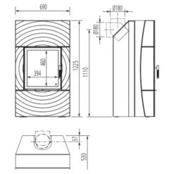 Kaminofen Leda Fondia 13 KW Wasserführend -Angebote Morsø Store Kaminofen Leda Fondia skitzza 900x900