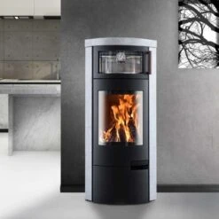 Kaminofen Novaline Gusto Back 8 KW -Angebote Morsø Store Kaminofen Novaline Gusto Back Korpus Schwarz Seitenteile und Topplatte in Serpentino Ambient 900x900