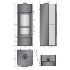 Kaminofen Oranier Hektos Aqua 10,5 KW Dual-Fire-Technolgie -Angebote Morsø Store Kaminofen Oranier Hektos Aqua Abmessungen 900x900