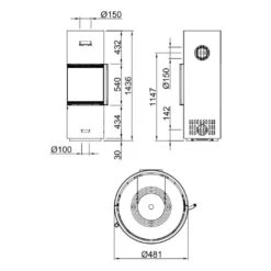 Kaminofen Spartherm Passo S 6,1 KW -Angebote Morsø Store Kaminofen Passo S skitzza 900x900