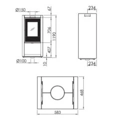 Kaminofen Spartherm Ambiente A8 | 6 KW Speicherofen Durchsicht -Angebote Morsø Store Kaminofen Spartherm Ambiente A8 6kW 900x900