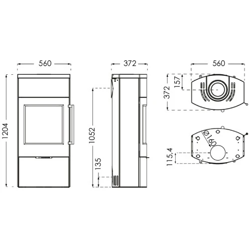 Kaminofen TermaTech TT80 5,5 KW 3 Kaminofen TermaTech TT80 5,5 KW – Bild 3