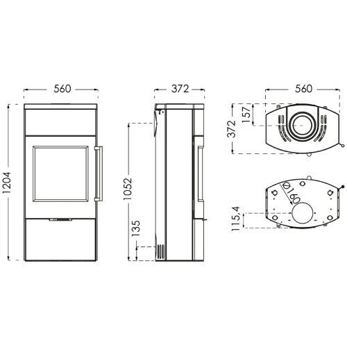 Kaminofen TermaTech TT80S 5,5 KW 3 Kaminofen TermaTech TT80S 5,5 KW – Bild 3