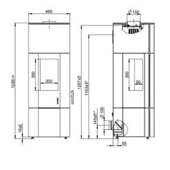 Kaminofen Wodtke New Look F9 | 6 KW Raumluftunabhängig -Angebote Morsø Store Kaminofen Wodtke New Look F9 tech 900x900