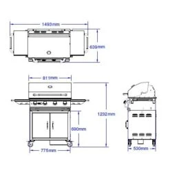 Gasgrill Bull BBQ Lonestar Cart -Angebote Morsø Store Lonestar Cart Spec Sheet 900x900