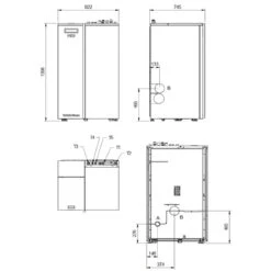 Pelletkessel La Nordica Extraflame PK30 | 30 KW -Angebote Morsø Store Pelletkessel La Nordica Extraflame PK30 skitze 900x900
