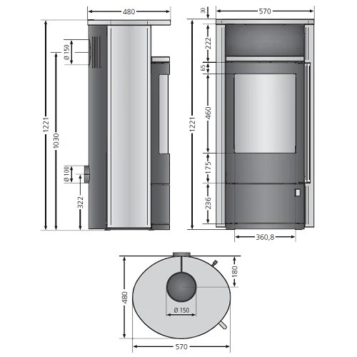 Kaminofen Oranier Polar Neo 6 | 6,5 KW 5 Kaminofen Oranier Polar Neo 6 | 6,5 KW – Bild 5