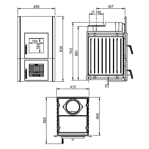 Kachelofeneinsatz Leda Rubin K20 9,5 KW 5 Kachelofeneinsatz Leda Rubin K20 9,5 KW – Bild 5