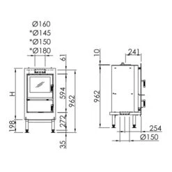 Kachelofeneinsatz Spartherm Renova C-44 | 8,5 KW -Angebote Morsø Store Renova C 44 techn 900x900