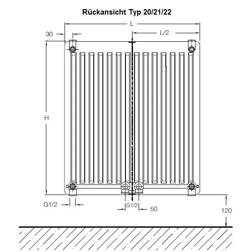 Heizkörper Komplett Set Buderus Logatrend CV-Plan Typ 20 - Flachheizkörper 3 Heizkörper Komplett Set Buderus Logatrend CV-Plan Typ 20 - Flachheizkörper – Bild 3