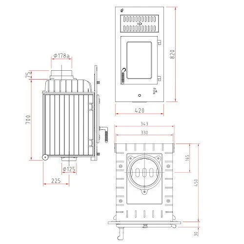 Kachelofeneinsatz Schmid SH 8 G 8 KW 3 Kachelofeneinsatz Schmid SH 8 G 8 KW – Bild 3