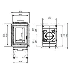 Kachelofeneinsatz Leda Turma H75 DS 7 KW -Angebote Morsø Store TURMA H75 DS 900x900