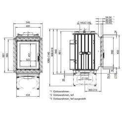 Kachelofeneinsatz Leda Turma H80 8/10/12 KW -Angebote Morsø Store TURMA H80 900x900