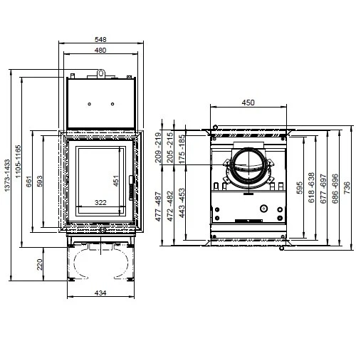 Kachelofeneinsatz Leda Turma H80 W DS 12/13 KW Wasserführend 3 Kachelofeneinsatz Leda Turma H80 W DS 12/13 KW Wasserführend – Bild 3