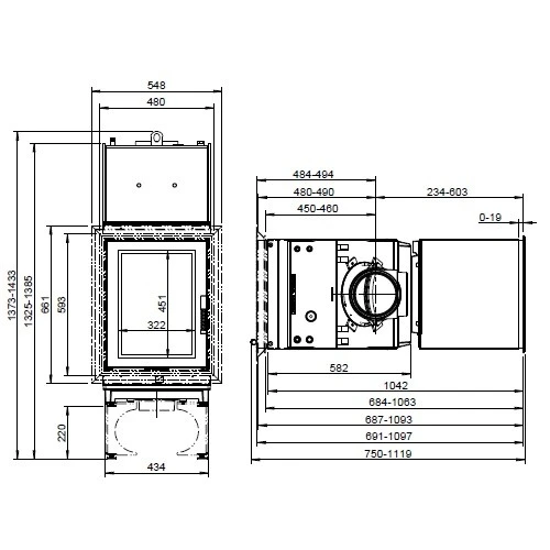 Kachelofeneinsatz Leda Turma H80 W HL 12/13 KW Wasserführend 4 Kachelofeneinsatz Leda Turma H80 W HL 12/13 KW Wasserführend – Bild 4