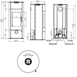 Kaminofen Königshütte Taurus Aqua Wasserführend 8 KW -Angebote Morsø Store Taurus Aqua tehn 900x900