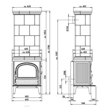 Kaminofen Leda Antigua H 8 KW Speicherofen 5 Kaminofen Leda Antigua H 8 KW Speicherofen – Bild 5
