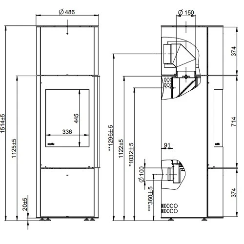 Kaminofen Wodtke Porto Largo 5 KW Raumluftunabhängig 3 Kaminofen Wodtke Porto Largo 5 KW Raumluftunabhängig – Bild 3